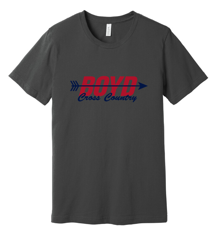 XC/T&amp;F Fan Wear - Arrow - Bella+Canvas Short Sleeve, Color: Charcoal
