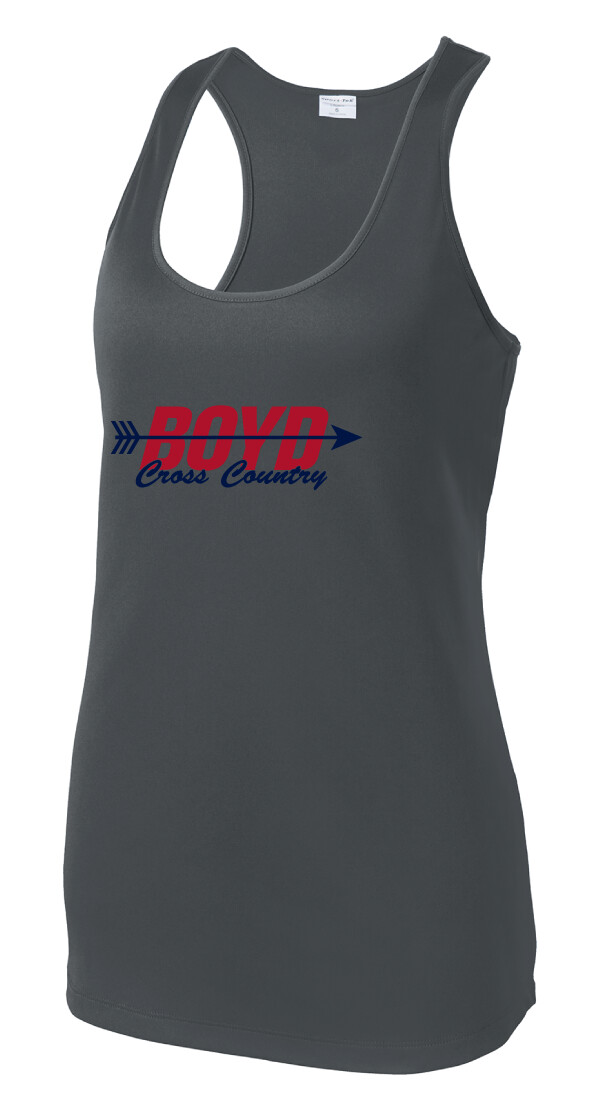 XC/T&amp;F Fan Wear - Arrow - Dri-Fit Racerback Tank, Color: Iron Grey