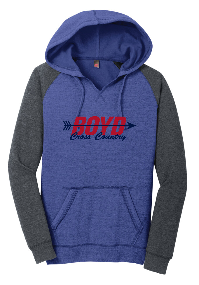 XC/T&amp;F Fan Wear - Arrow - Ladies Raglan Hoodie, Color: Heather Royal