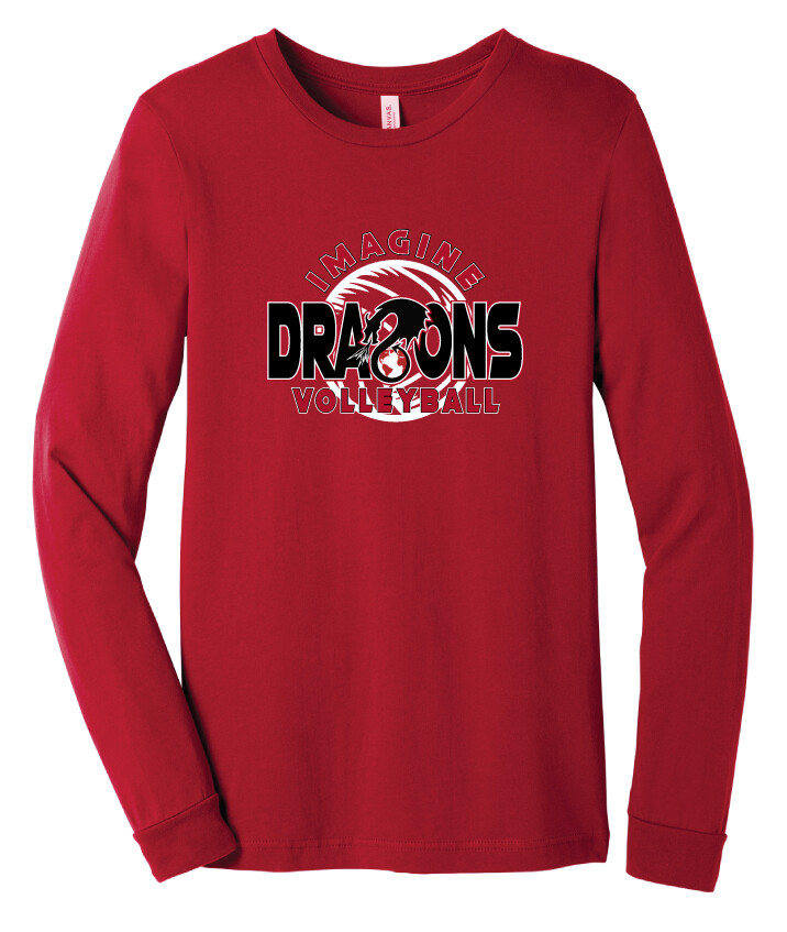2021-22 VB Fan Wear - Bella+Canvas Long Sleeve, Color: Red