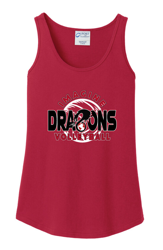 2021-22 VB Fan Wear - Ladies Cotton Tank, Color: Red
