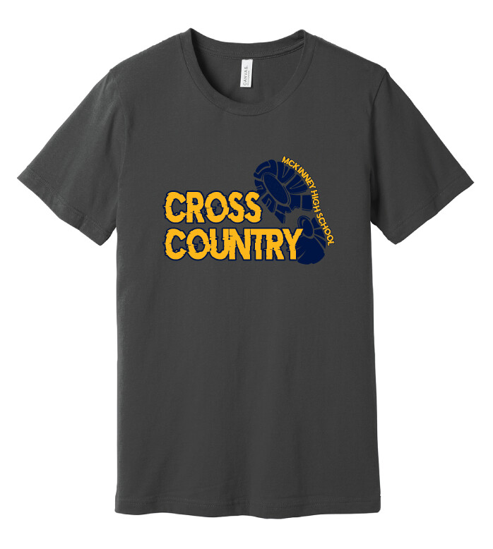 McKinney XC - Footprint - Bella+Canvas Short Sleeve, Garment Color: Charcoal