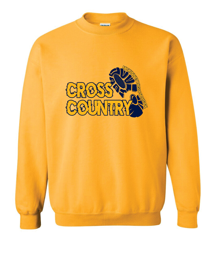 McKinney XC - Footprint - Crew Sweatshirt, Garment Color: Gold