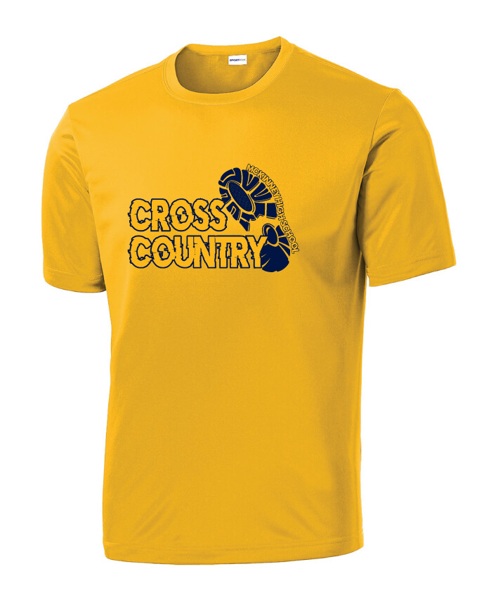 McKinney XC - Footprint - Dri-Fit Short Sleeve, Garment Color: Gold