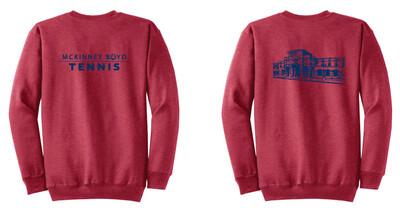 Tennis Simple w/ School Fan Wear - Crew Sweatshirt