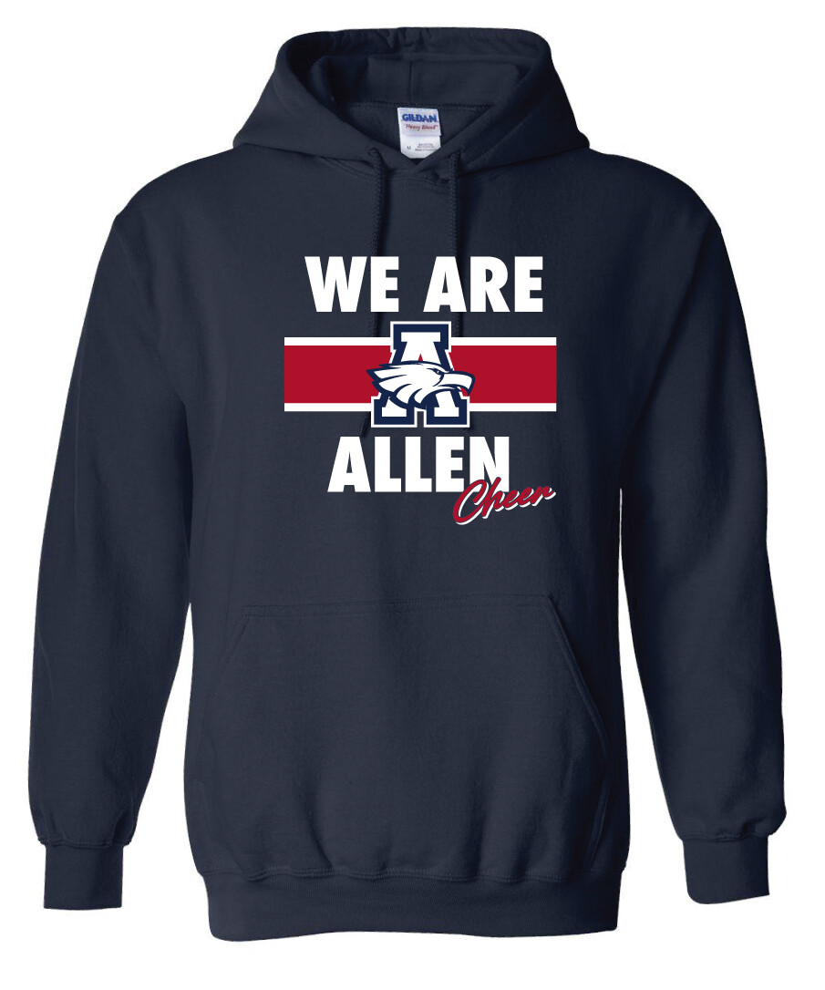 Cheer GEAR - We Are Allen - Hoodie, Garment Color: Navy