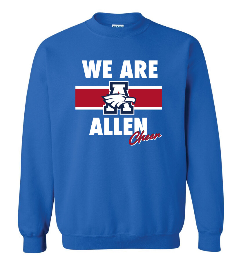 Cheer GEAR - We Are Allen - Crew Sweatshirt, Garment Color: Royal