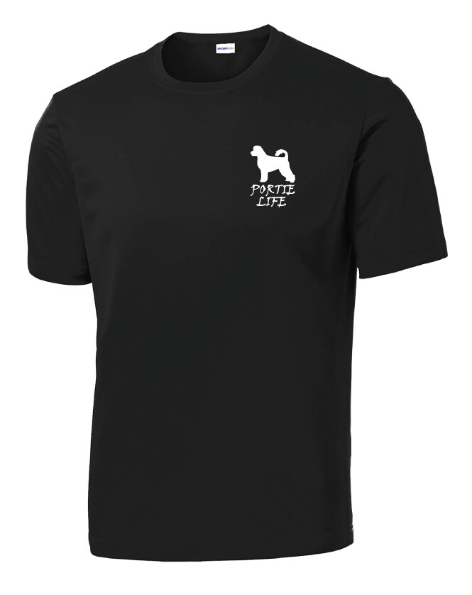 USSPWDC - Portie Life - Unisex Dri-Fit Short Sleeve, Garment Color: Black