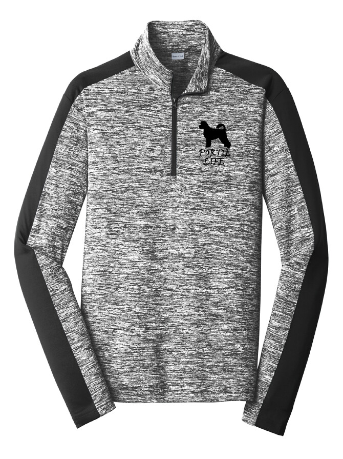 USSPWDC - Portie Life - Unisex Electric Dri-Fit 1/4 Zip, Garment Color: Black/White