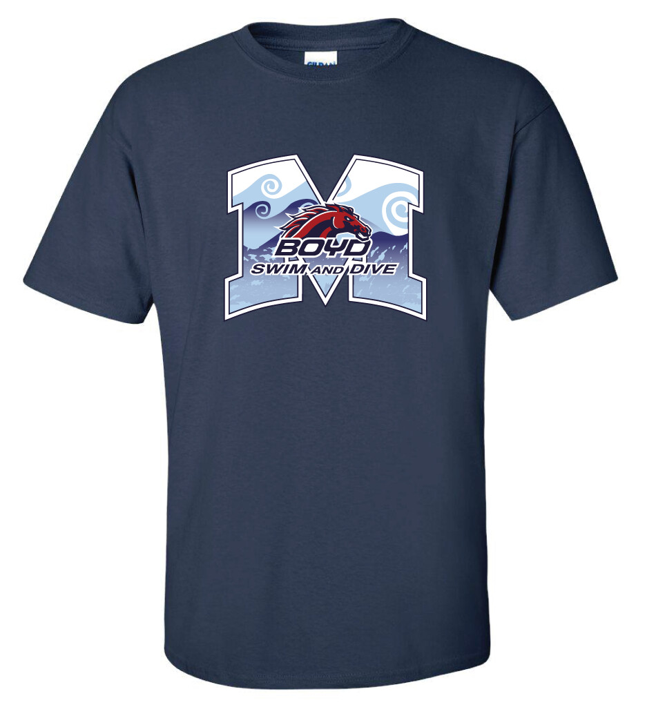 Boyd Swim &amp; Dive - M Waves - Short Sleeve, Color: Navy