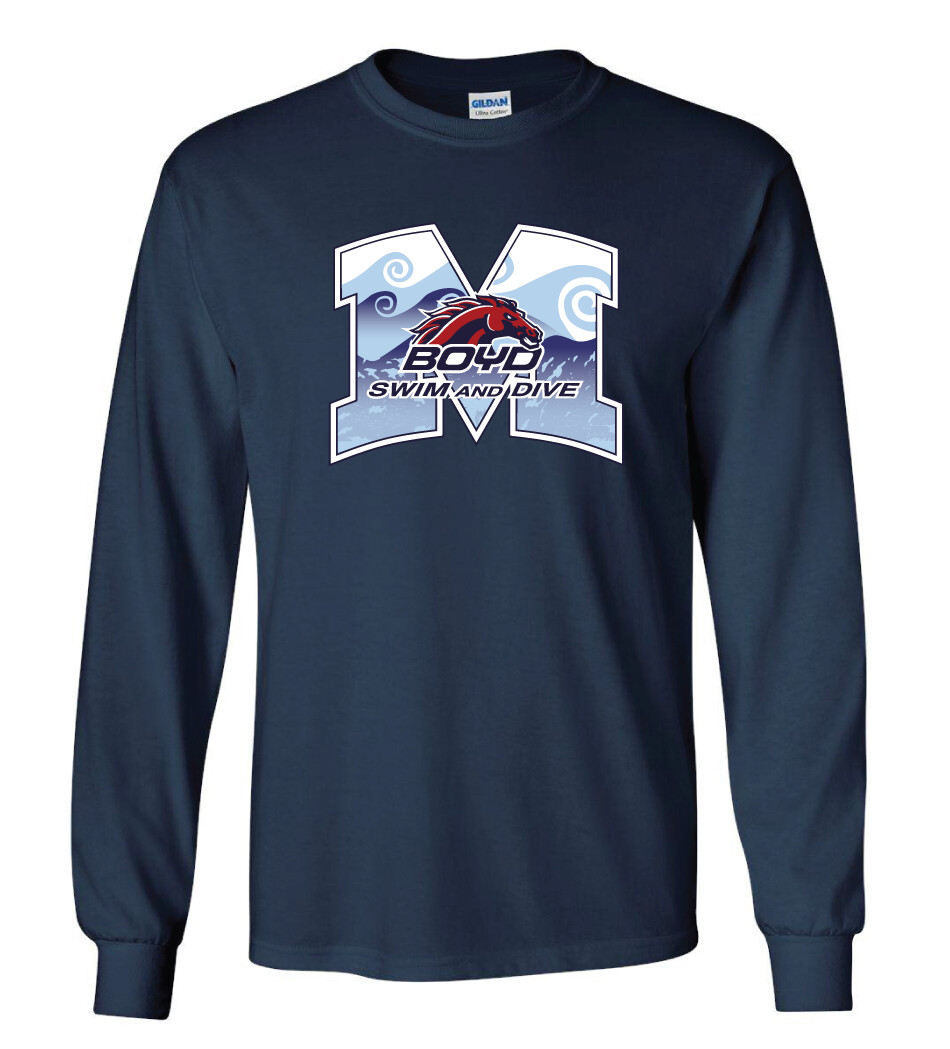 Boyd Swim &amp; Dive - M Waves - Long Sleeve, Color: Navy