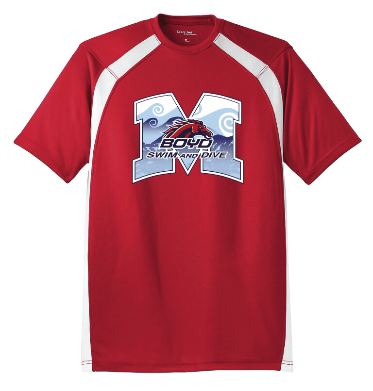 Boyd Swim &amp; Dive - M Waves - DryZone Dri-Fit, Color: Red