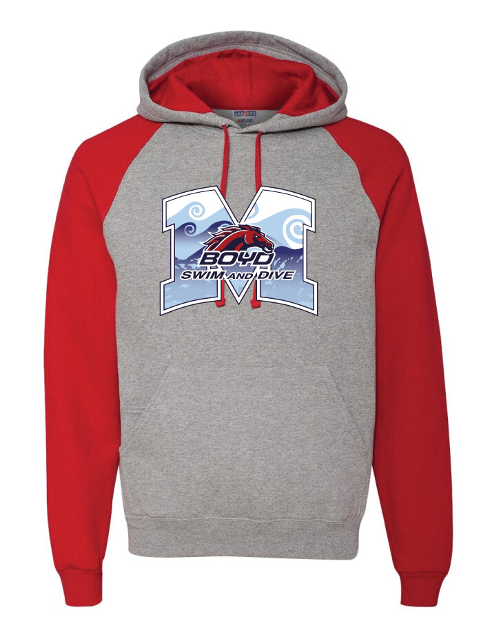 Boyd Swim &amp; Dive - M Waves - Raglan Hoodie, Color: Red
