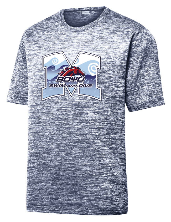 Boyd Swim &amp; Dive - M Waves - Electric Dri-Fit Short Sleeve, Color: Navy