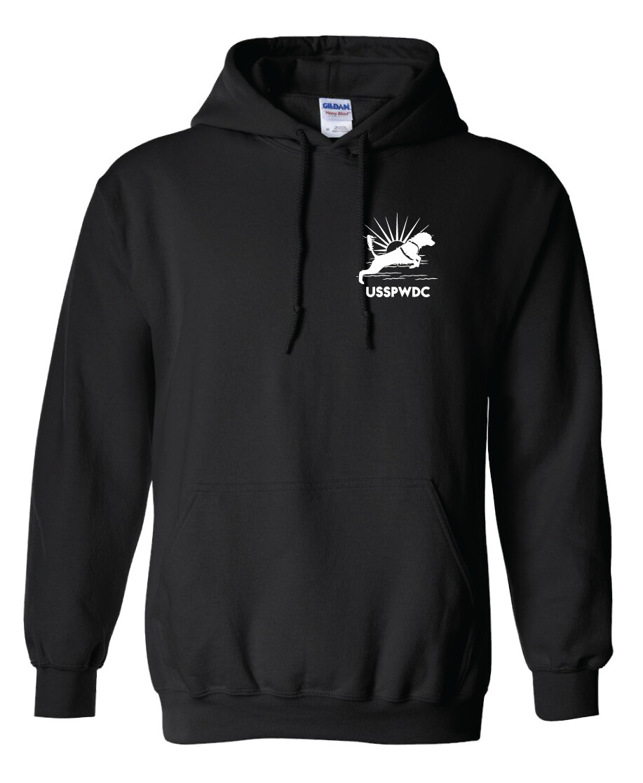 USSPWDC - Sunrise Dog - Unisex Hoodie, Garment Color: Black