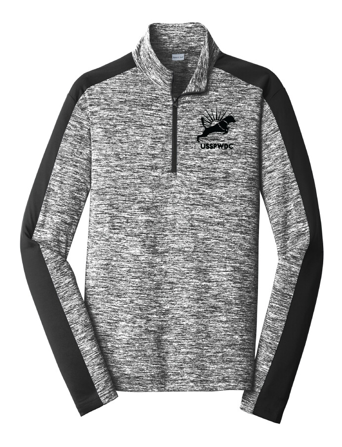 USSPWDC - Sunrise Dog - Unisex Electric 1/4 Zip, Garment Color: Black