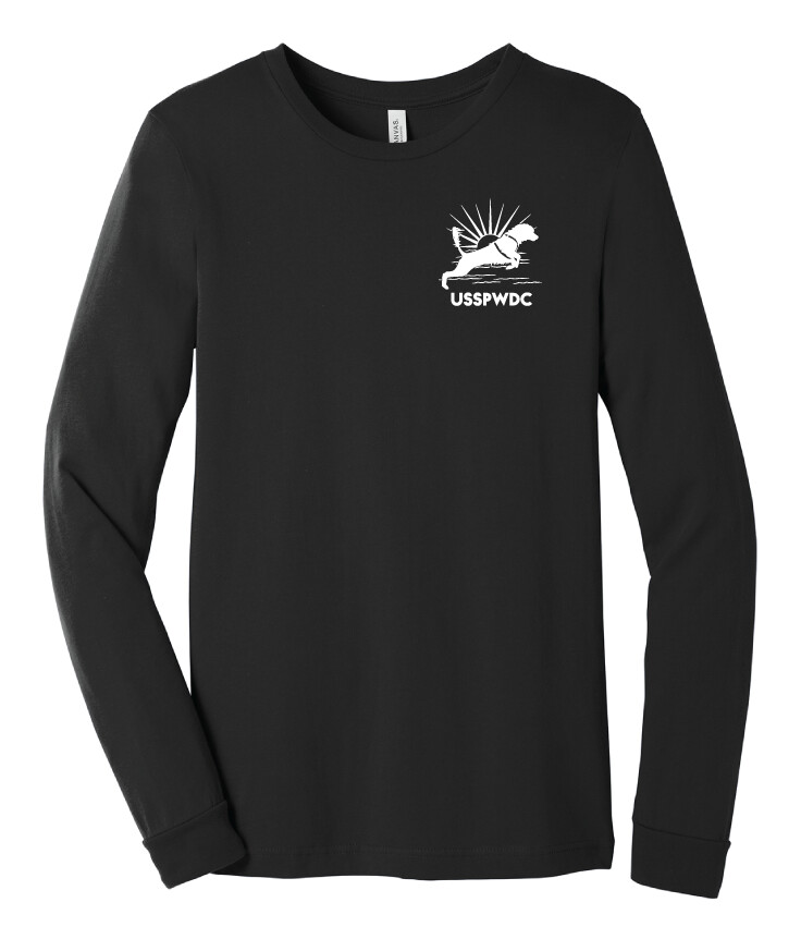 USSPWDC - Sunrise Dog - Unisex Bella+Canvas Long Sleeve, Garment Color: Black