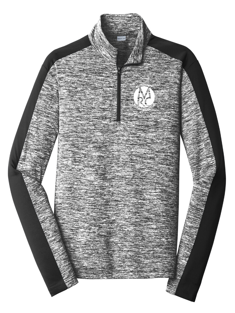MRC - Unisex Electric Heather 1/4 Zip Pullover, Garment Color: Black