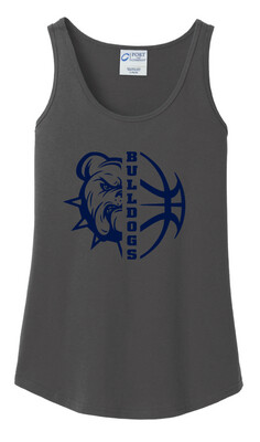 North Girls Basketball - Half Bulldog - Ladies Cotton Tank