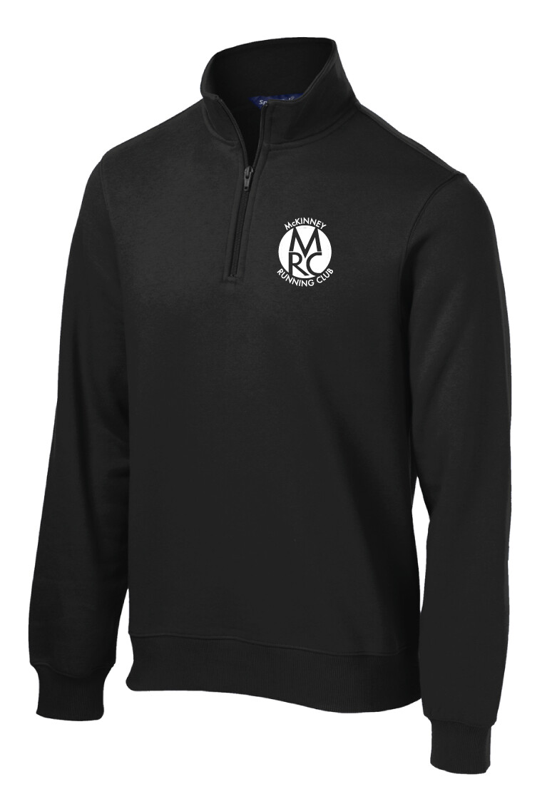 MRC E - Unisex 1/4-Zip Sweatshirt, Garment Color: Black