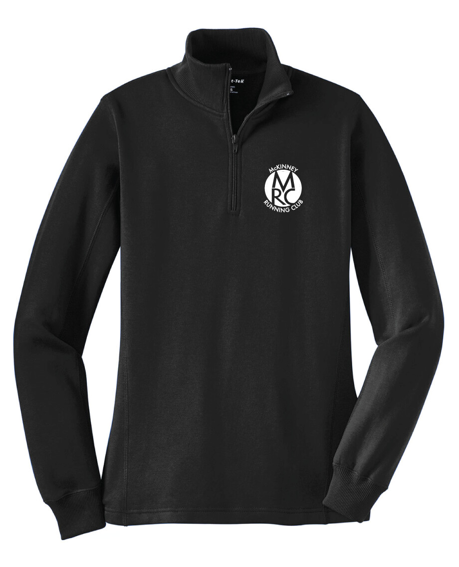 MRC E - Ladies 1/4-Zip Sweatshirt, Garment Color: Black