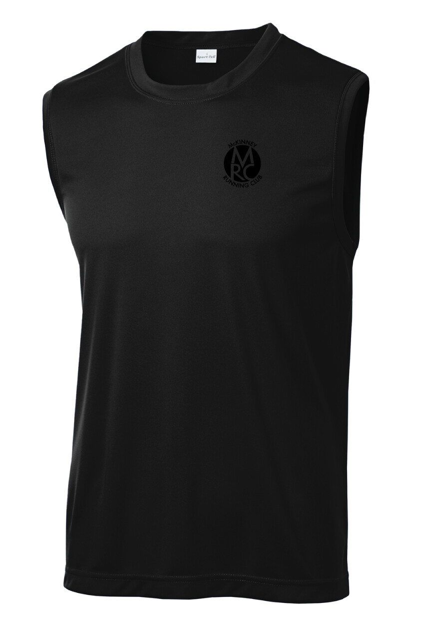 MRC - Sleeveless Dri-Fit Short Sleeve, Print Size: Small Logo, Print Color: Black, Garment Color: Black