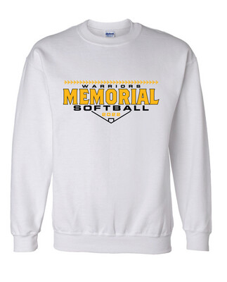 Memorial Softball - Block Design - Crew Sweatshirt