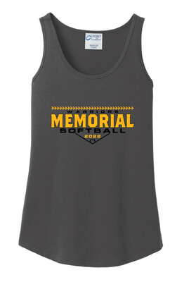Memorial Softball - Block Design - Ladies Cotton Tank