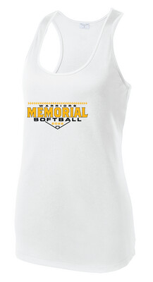Memorial Softball - Block Design - Ladies Dri-Fit Racerback Tank