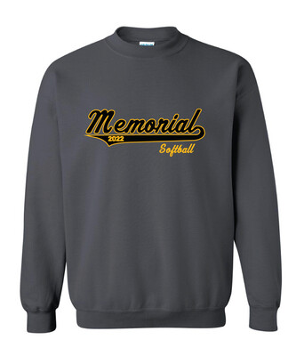 Memorial Softball - Script Design - Crew Sweatshirt