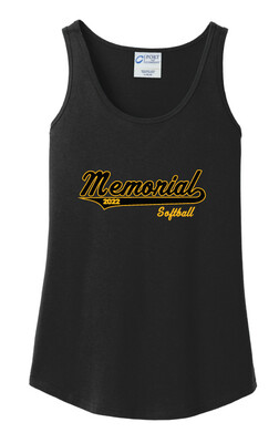 Memorial Softball - Script Design - Ladies Cotton Tank