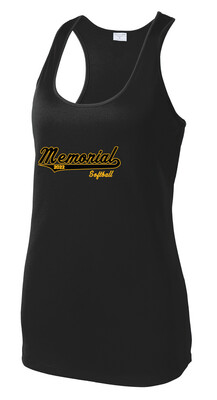 Memorial Softball - Script Design - Ladies Dri-Fit Racerback Tank