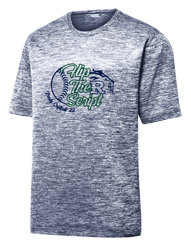 Reedy Softball - Flip the Script - Electric Dri-Fit Short Sleeve, Garment Color: Navy