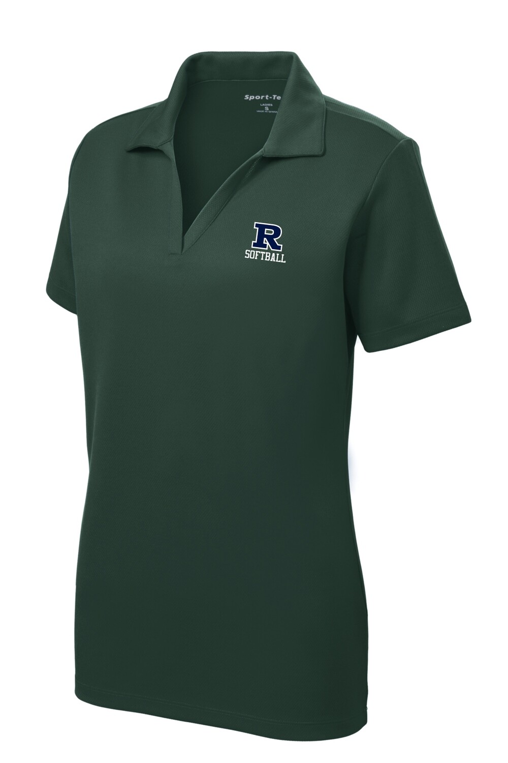 Reedy Softball - Ladies Embroidered Polo, Garment Color: Dark Forest Green