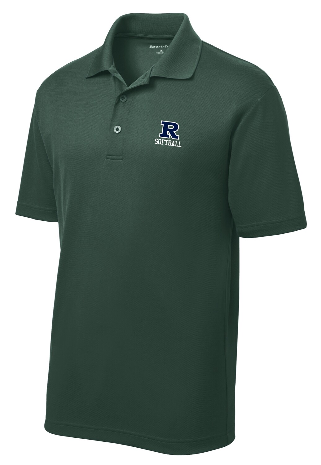 Reedy Softball - Men&#39;s Embroidered Polo, Garment Color: Dark Forest Green