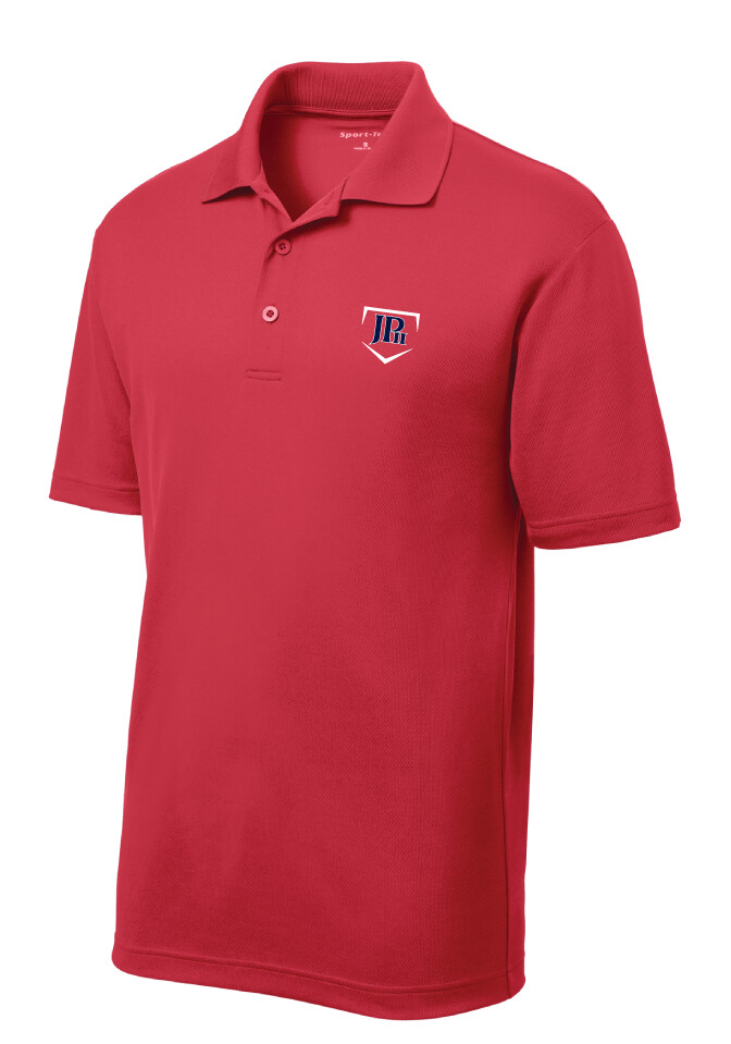 JP2 Softball - Mens Embroidered Polo, Garment Color: Red