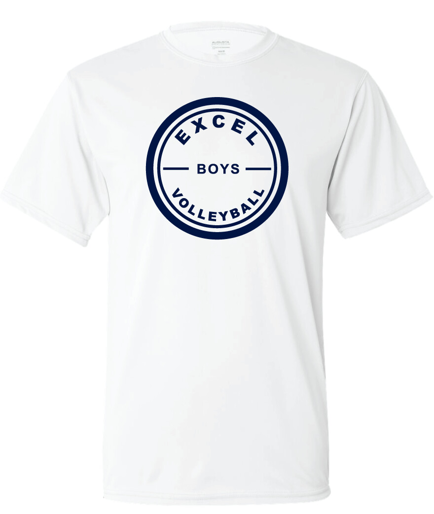 Excel Volleyball - Circle Design - Short Sleeve, Garment Color: White