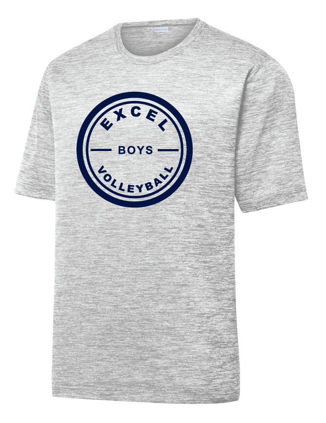 Excel Volleyball - Circle Design - Electric Dri-Fit Short Sleeve, Garment Color: Silver