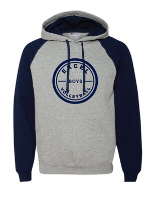Excel Volleyball - Circle Design - Raglan Hoodie