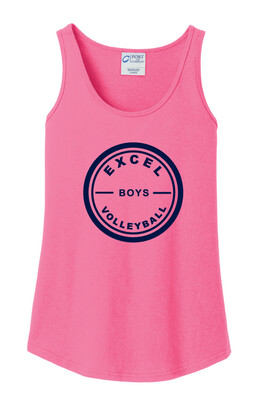 Excel Volleyball - Circle Design - Ladies Cotton Tank