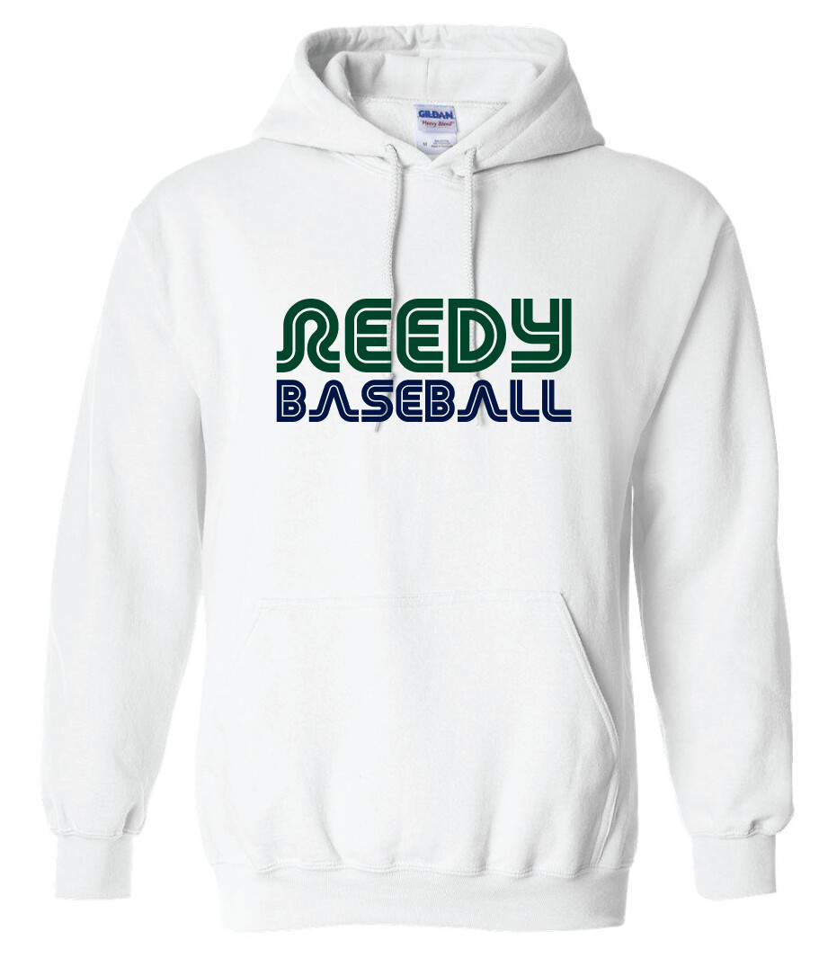 Reedy Baseball - Retro - Hoodie, Garment Color: White