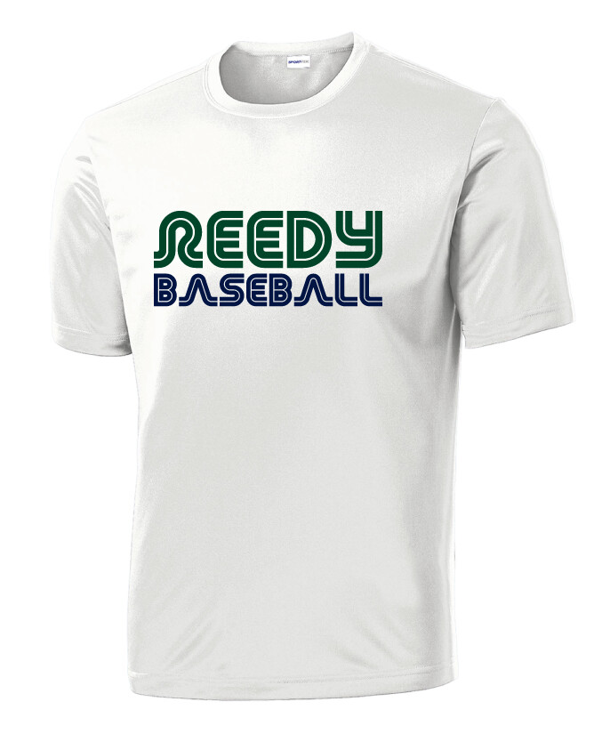 Reedy Baseball - Retro - Dri-Fit Short Sleeve, Garment Color: White