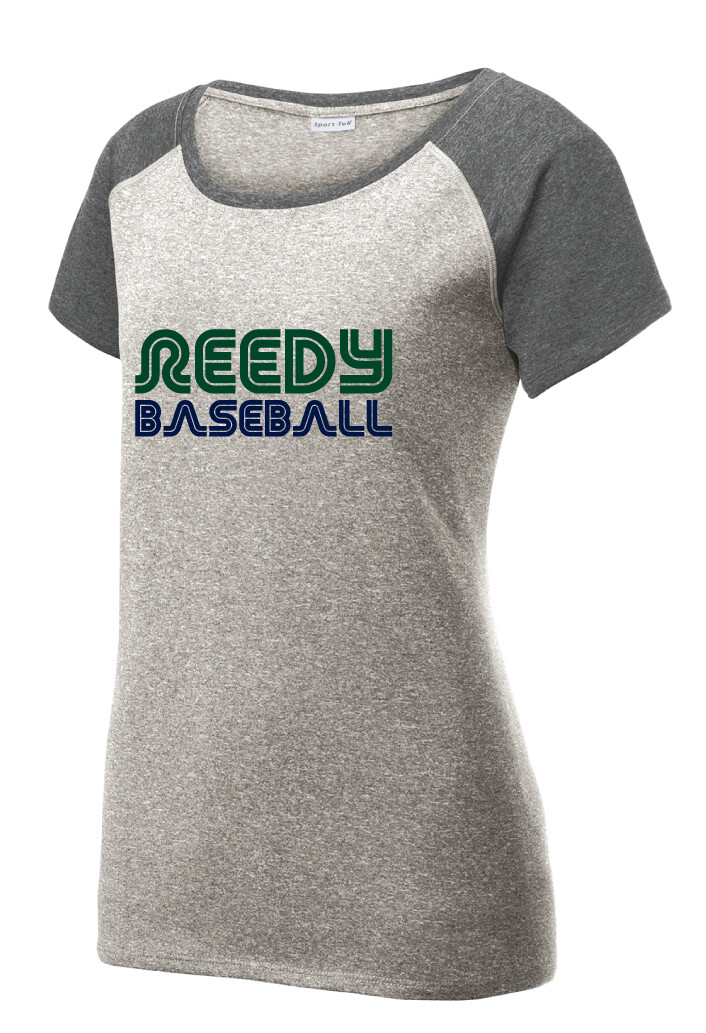 Reedy Baseball - Retro - Heather Scoop Neck, Garment Color: Grey / Graphite