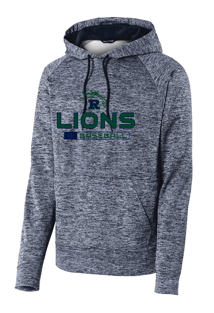 Reedy Baseball - Lions Baseball - Electric Dri-Fit Hoodie, Garment Color: Navy