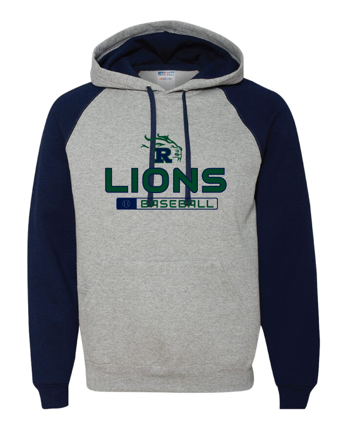 Reedy Baseball - Lions Baseball - Raglan Hoodie