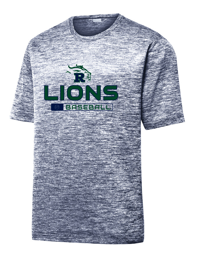 Reedy Baseball - Lions Baseball - Electric Dri-Fit Short Sleeve, Garment Color: Navy