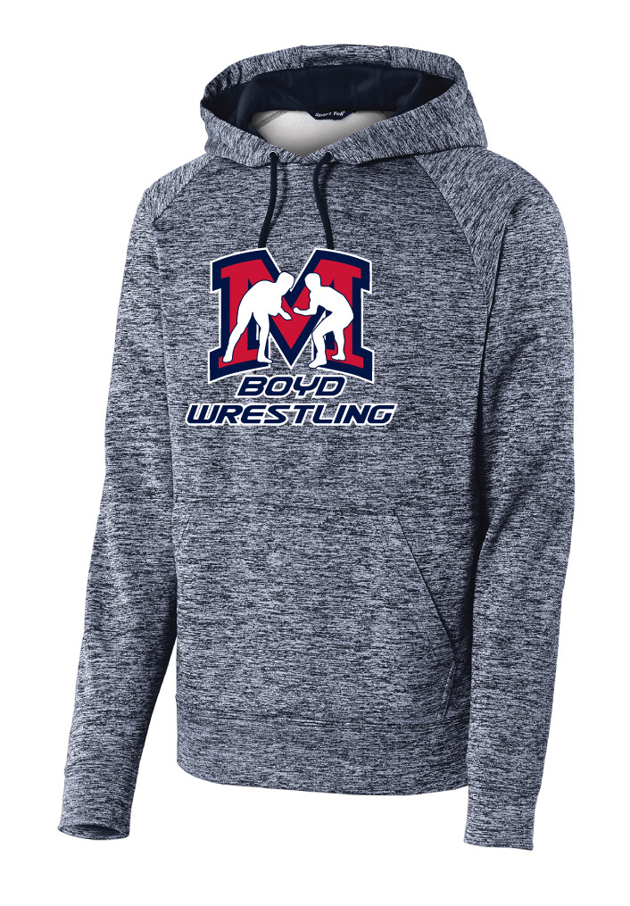 Boyd Wrestling - Big M - Electric Dri-Fit Hoodie, Color: Navy