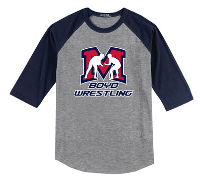 Boyd Wrestling - Big M - Raglan Baseball