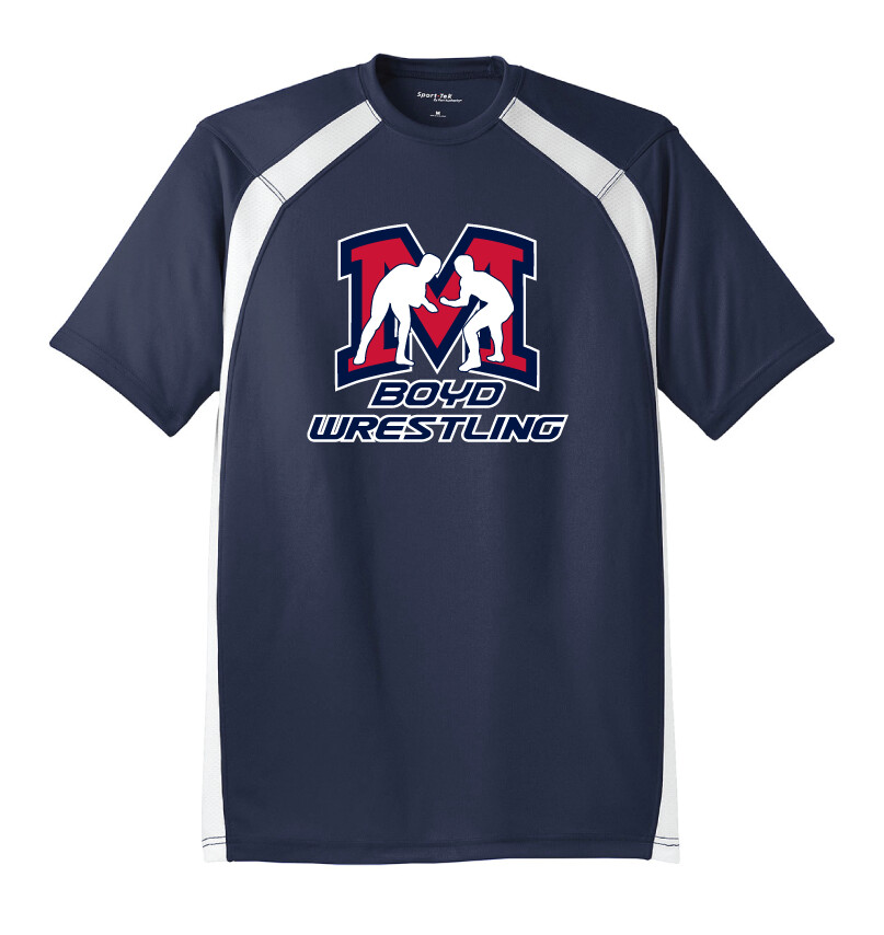 Boyd Wrestling - Big M - DryZone Dri-Fit, Color: Navy