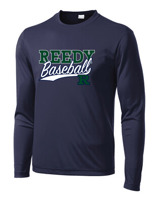 Reedy Baseball - Block Script - Dri-Fit Long Sleeve